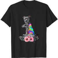 T-shirt PitbulI Tatoos I Love Mom pour hommes — T-shirts pour hommes