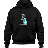 Hoodie Pitbull Tattoos I Love Mom Tatouage Amoureux des Chiens — Sweats à capuche pour hommes