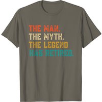 Retired The Man Myth Legend Retirement Gift T-Shirt for Men