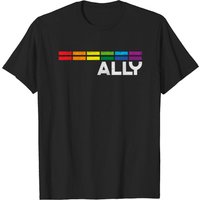 T-shirt Drapeau Ally LGBTQ pour Hommes - Noir — T-shirts pour hommes