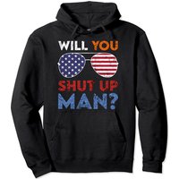 Shut Up Man Unisex Black Hoodie