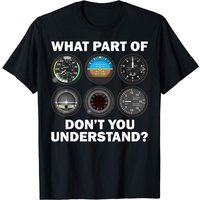 Pilot Art Aviation Airline Pilot Instruments T-Shirt