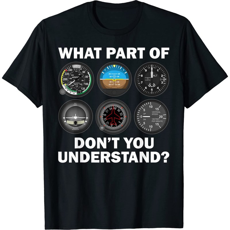 T-shirt Pilot Art Aviation Instruments de Pilote — T-shirts pour hommes
