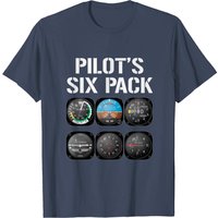 T-shirt Pilot's Six Pack pour hommes en noir — T-shirts pour hommes