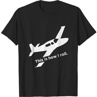 T-shirt Pilote d'Avion pour Hommes en Noir — T-shirts pour hommes
