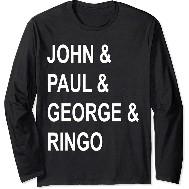 T-shirt à manches longues John & Paul & George & Ringo — T-shirts pour hommes
