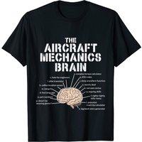 T-shirt Aviation pour Hommes - Aircraft Mechanics Brain Shirt — T-shirts pour hommes