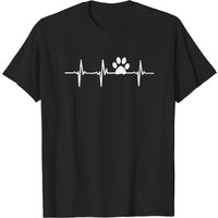 Paw Print Heartbeat Veterinarian Vet Tech T-Shirt for Men