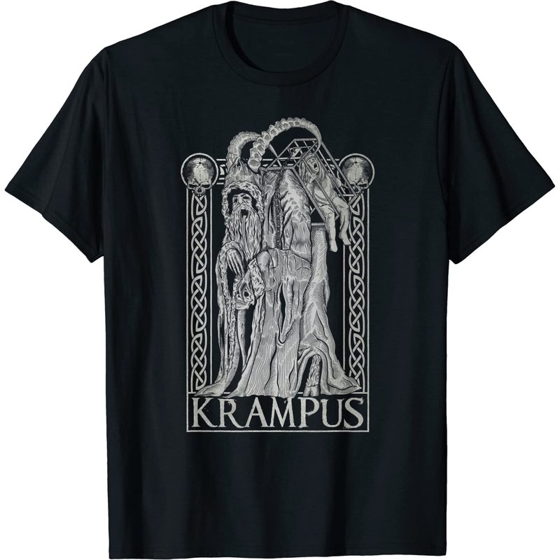 T-shirt de Noël gothique sombre Gruss Von Krampus — T-shirts pour hommes