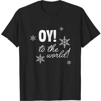 T-shirt Hanoukka Oy To The World pour hommes - Noir — T-shirts pour hommes