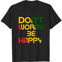 T-shirt Rasta Reggae Jamaïque Don't Worry But Be Happy pour hommes — T-shirts pour hommes