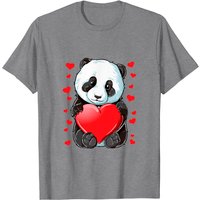T-shirt Panda Heart pour la Saint-Valentin pour hommes