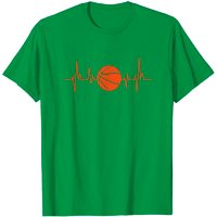 Heartbeat Basketball Men's T-Shirt in Black — Mens T Shirts