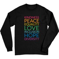 T-shirt à manches longues Peace Love Inclusion Equality Diversity Human Rights
