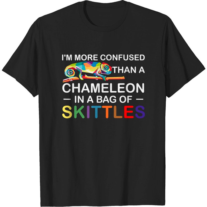 T-shirt Je suis plus confus qu'un caméléon — T-shirts pour hommes