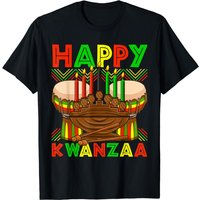 Happy Kwanzaa Drum Kinara Seven Candles T-Shirt for Men — Mens T Shirts
