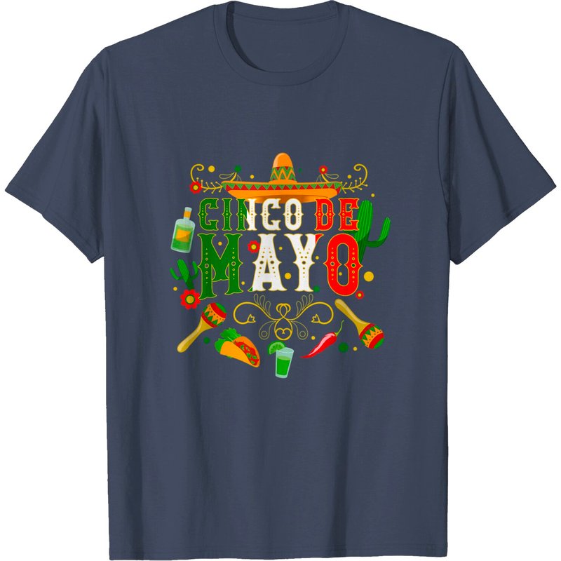 Cinco De Mayo T-Shirt for Men in Black — Mens T Shirts
