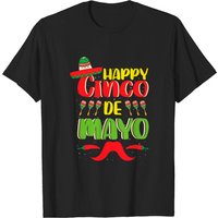 T-shirt Cinco De Mayo pour hommes en noir