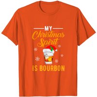 Funny Christmas Bourbon Drinker T-Shirt for Men — Mens T Shirts