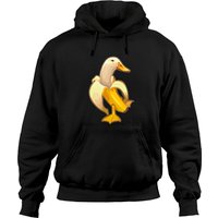 Hoodies Banana Duck Memes pour Unisexe en Noir — Sweats à capuche pour hommes