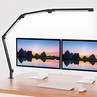 AILBTON LED Desk Lamp with Clip, Multi-Angle, 3 Light Sources — Led Desk Lamp