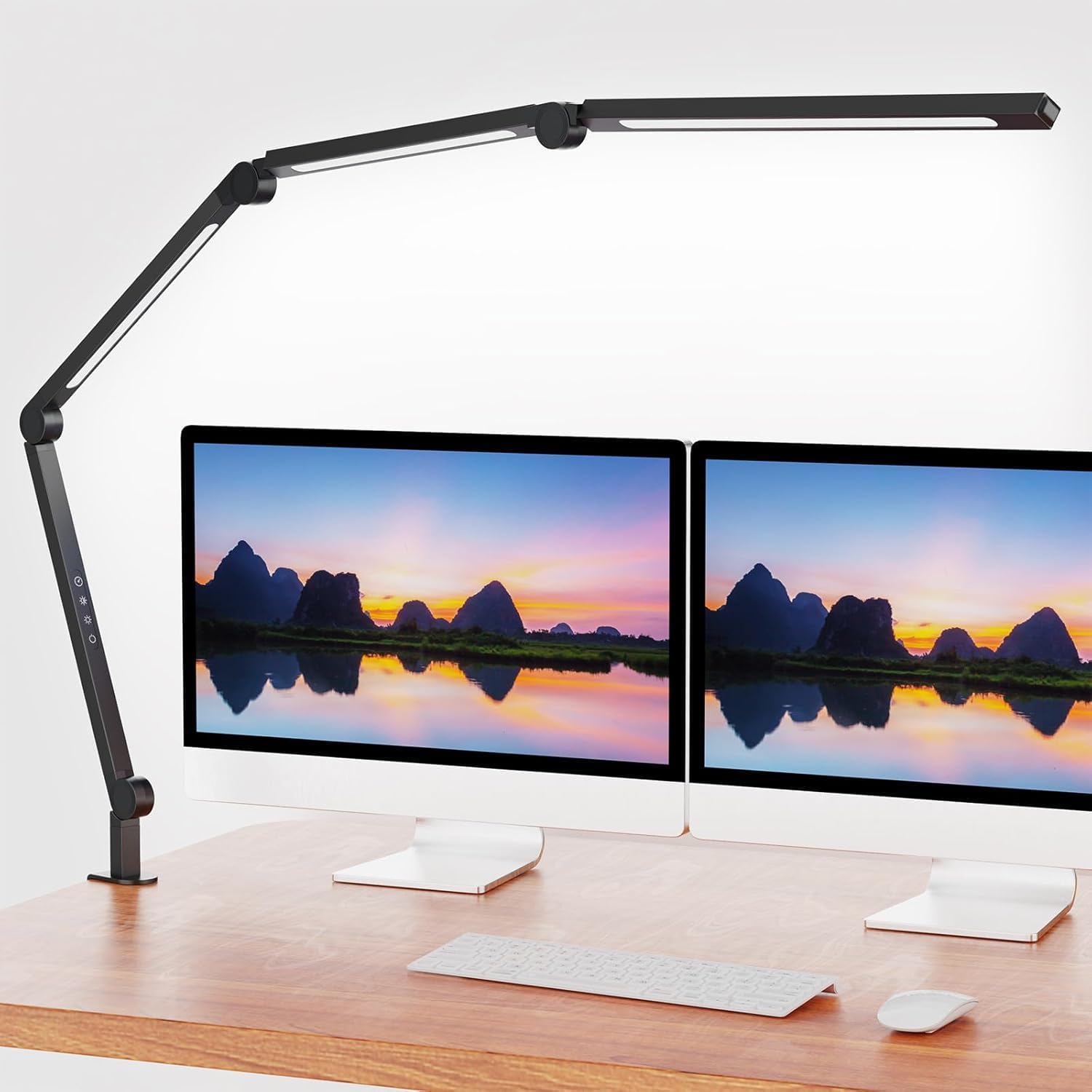 AILBTON LED Desk Lamp with Clip, Multi-Angle, 3 Light Sources — Led Desk Lamp