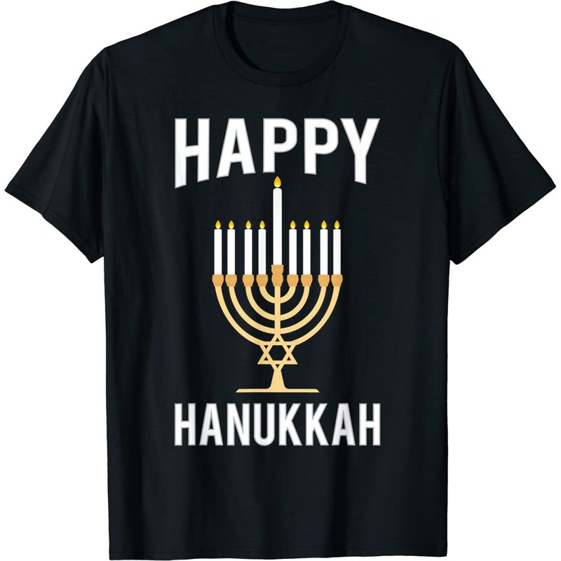 T-shirt Menorah Joyeuse Hanoukka pour hommes — T-shirts pour hommes