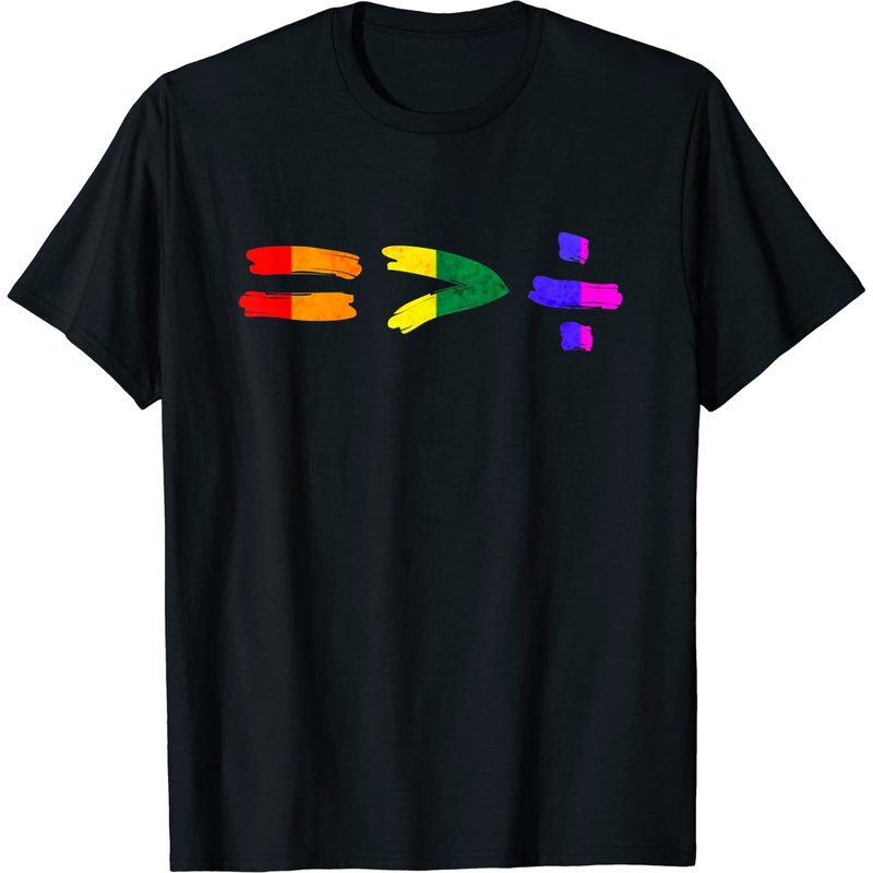 T-shirt avec symbole d'égalité pour hommes en noir — T-shirts pour hommes