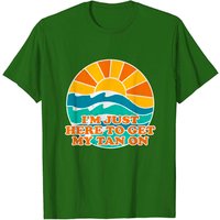 T-shirt bronzant Je suis juste ici pour bronzer pour hommes