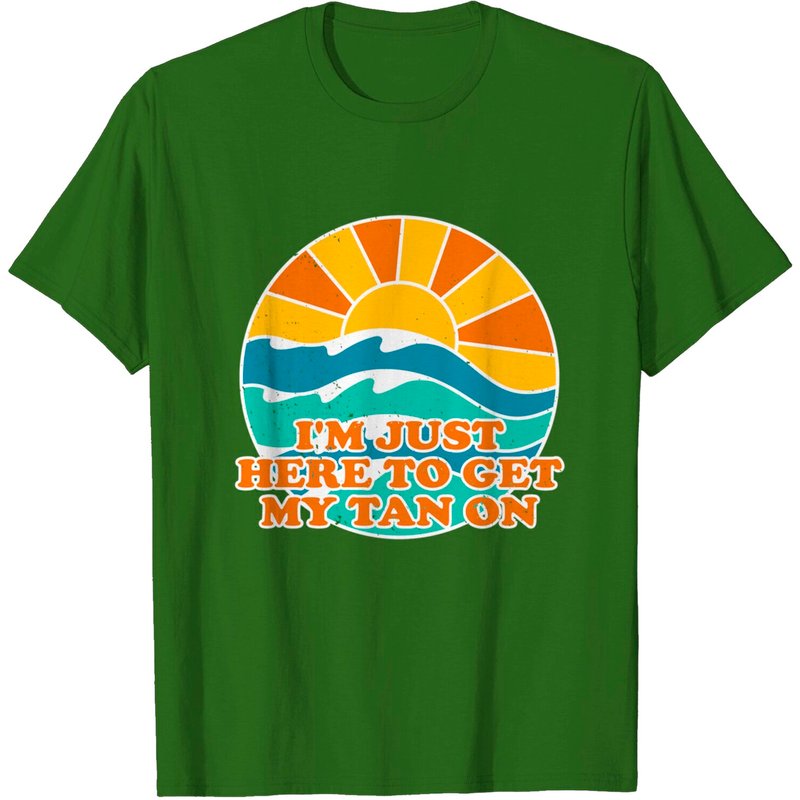 T-shirt bronzant Je suis juste ici pour bronzer pour hommes — T-shirts pour hommes