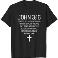T-shirt Critical Quotes Jean 3:16 Verset Biblique pour Hommes