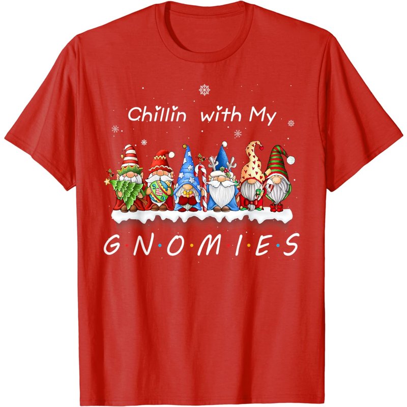 Chillin With My Gnomies T-shirt de Noël Gnome pour hommes