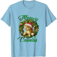 T-shirt Meowy Catmas Noël Blanc pour hommes