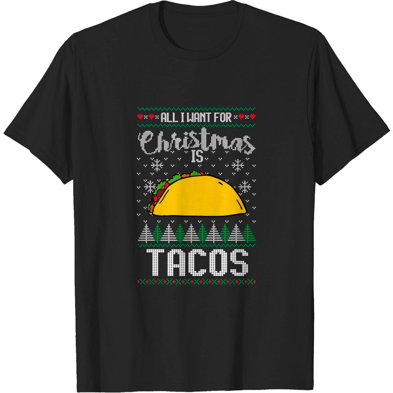 Ugly Xmas Taco Lover T-Shirt for Men — Mens T Shirts
