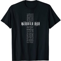 T-shirt Christian Blessed Dad Cross pour la fête des pères