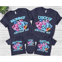 Magenta Blues Clues Birthday Family Matching T Shirt for Men — Mens T Shirts