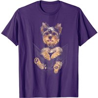 T-shirt Yorkie Puppy dans la Poche pour Hommes - Noir — T-shirts pour hommes
