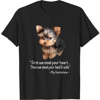 T-Shirt Yorkie pour hommes en noir