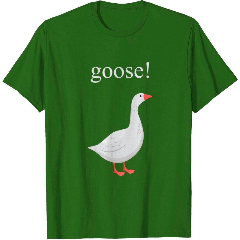 Cartoon Goose T-shirt for Men in Black — Mens T Shirts