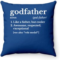 Godfather Throw Pillow Gift from Godchild for Father's Day — Decorative Cushions