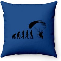 Skydive Paraglider Evolution Throw Pillow Cover - Royal Blue