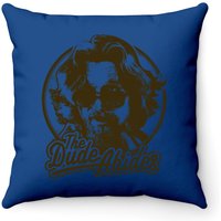 Big Lebowski The Dude Abides Negative Head Shot Portrait Pillow — Decorative Cushions