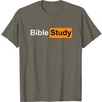 T-shirt Humoristique Sarcastique avec Logo Bible Study Hub pour Hommes