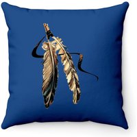 Southwest Native American Tribal Art Colorful Feather Throw Pillow