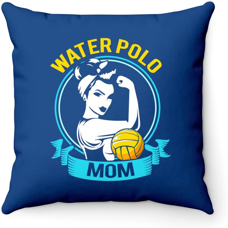 Water Polo Mom Throw Pillow Cover — Decorative Cushions