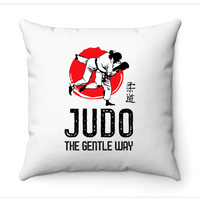 Martial Arts Mma Judo Throw Pillow Cover in Royal Blue — Decorative Cushions