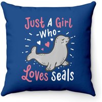 Coussin Décoratif Seals Just A Girl Who Loves Seals — Coussins décoratifs