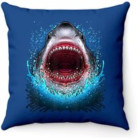 Coussin Great White Shark à Bouche Ouverte — Coussins décoratifs