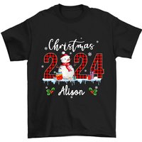 T-shirt personnalisé Joyeux Noël 2023 assorti pour hommes