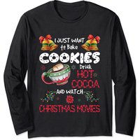 Je veux juste faire des biscuits, boire du chocolat chaud et regarder Noël T-shirt